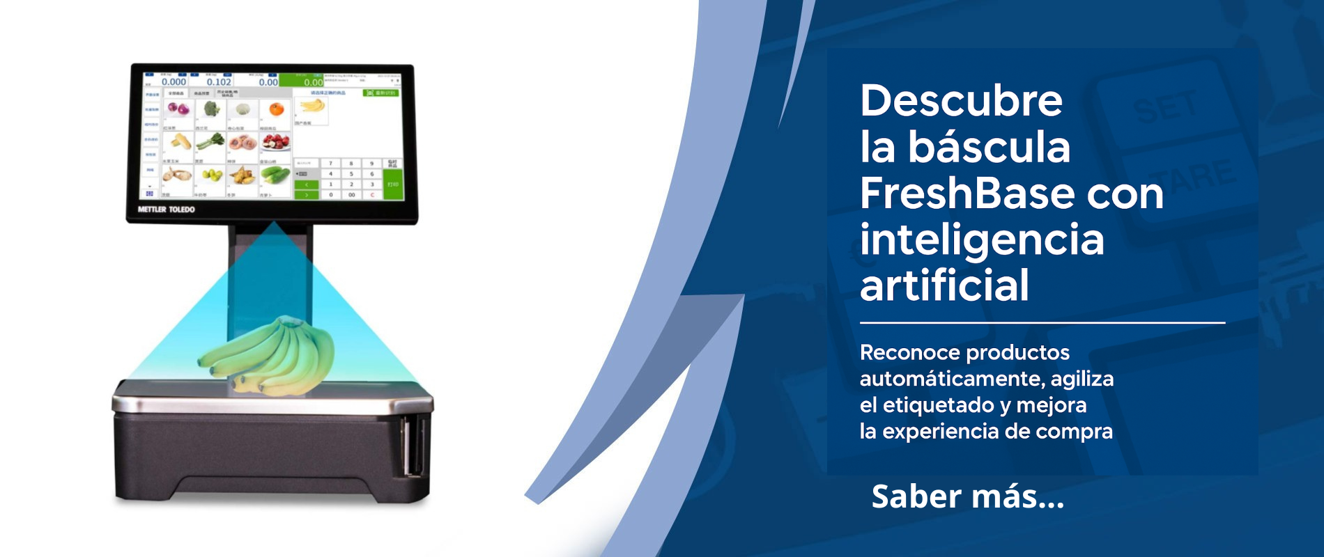 Descubre la báscula FreshBase con inteligencia artificial: reconoce productos automáticamente, agiliza el etiquetado y mejora la experiencia de compra